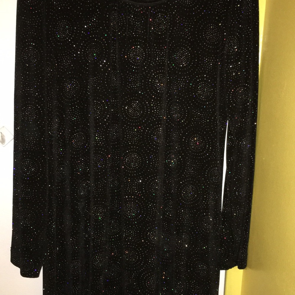 shining. Black.  ddress